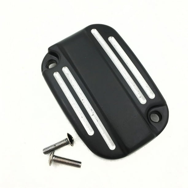 CNC Front Brake Reservoir Master Cylinder Cover Black For Harley Softail Motor CNC Front Brake Reservoir Master Cylinder Cover Black For Harley Softail Motor